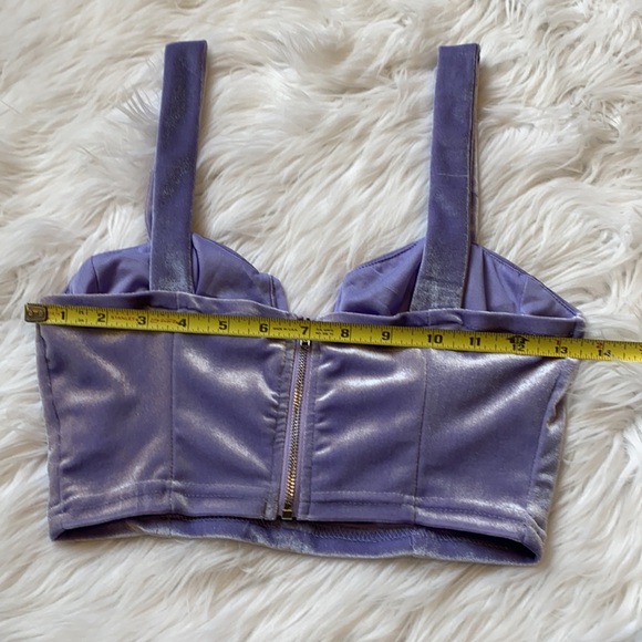 [ shein ] Bustier Style Lavender Crop Top - Picture 4 of 8